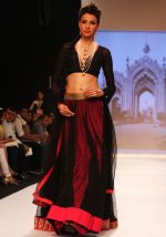 Model Alesia Raut in a bejeweled Satlada by Designer Moni Agarwal at IIJW 2013 on 5th August 2013.jpg